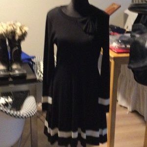 Eliza J black sweater dress-Sz L